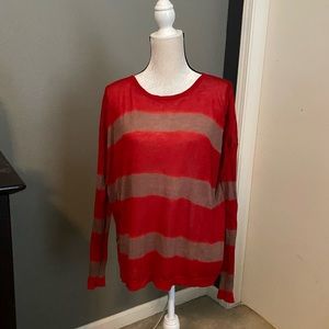 The Loft red stripe sweater